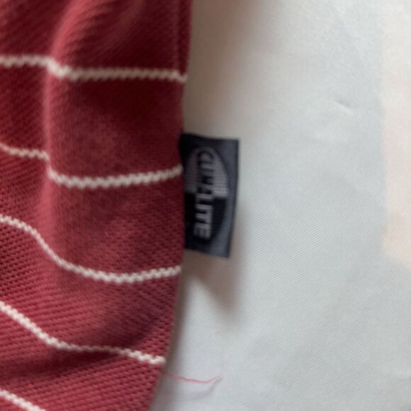 Adidas Polo Shirt Mens XL Red Climalite Striped Short Sleeve Old Hickory Golf - Picture 9 of 9